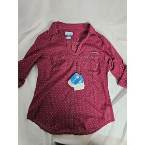 Columbia Women's SMALL button up shirt FSU Florida State roll sleeve